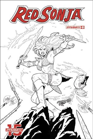 Red Sonja (2019) issue 1-I Amanda Conner 1:20 Black & White Cover