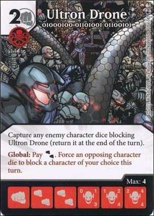Marvel Dice Masters Age of Ultron  card 71 Ultron Drone: 01000100 01101001 01100101