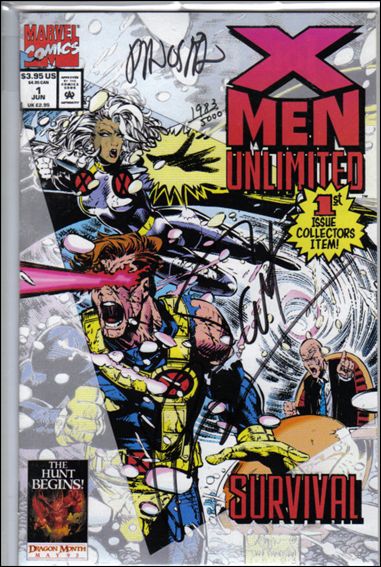 X-Men Unlimited (1993) issue 1-B DF (signed by S. Lobdell & D. Panosian) 1/5000