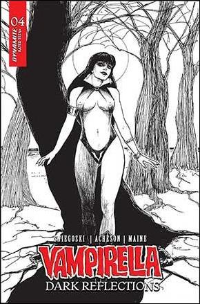 Vampirella: Dark Reflections issue 4-O Richard Pace B&W Cardstock Cover