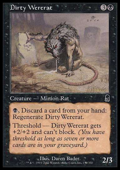 Magic the Gathering: Odyssey (Base Set) card 130 Dirty Wererat