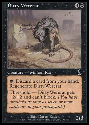 Magic the Gathering: Odyssey (Base Set) card 130 Dirty Wererat