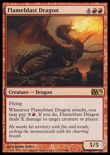 Magic the Gathering: 2012 Core Set (Base Set) card 133 Flameblast Dragon