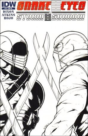 Snake Eyes and Storm Shadow issue 14-C Andrea Di Vito 1:10 Black & White Cover