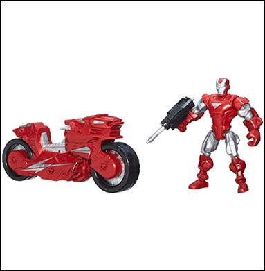 Marvel Super Hero Mashers (Vehicles)  figure 2-B Iron Man with Hotshot Hot Rod (Loose)
