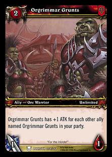 World of Warcraft: Heroes of Azeroth (Base Set) card 254 Orgrimmar Grunts