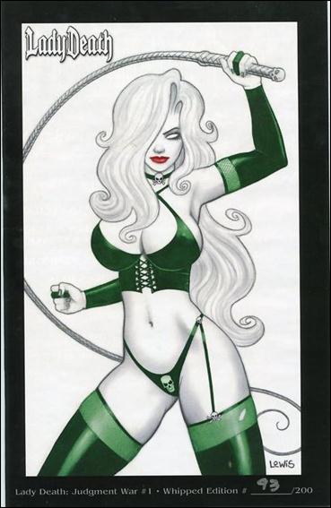 Lady Death: Judgement War issue 1-DC Whipped Edition 1/200 Green Cover 1/40