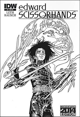 Edward Scissorhands issue 1-D Gabriel Hardman B&W Convention Cover