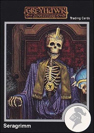 TSR 1991 Trading Cards Premier Edition Factory Set (Base Set) card 77 GreyHawk Adv. - Seragrimm