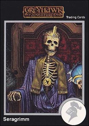 TSR 1991 Trading Cards Premier Edition Factory Set (Base Set) card 77 GreyHawk Adv. - Seragrimm
