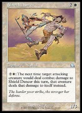Magic the Gathering: Prophecy (Base Set) card 23 Shield Dancer