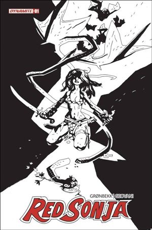 Red Sonja (2023) issue 1-ZB Mike Mignola 1:30 Line Art Cover