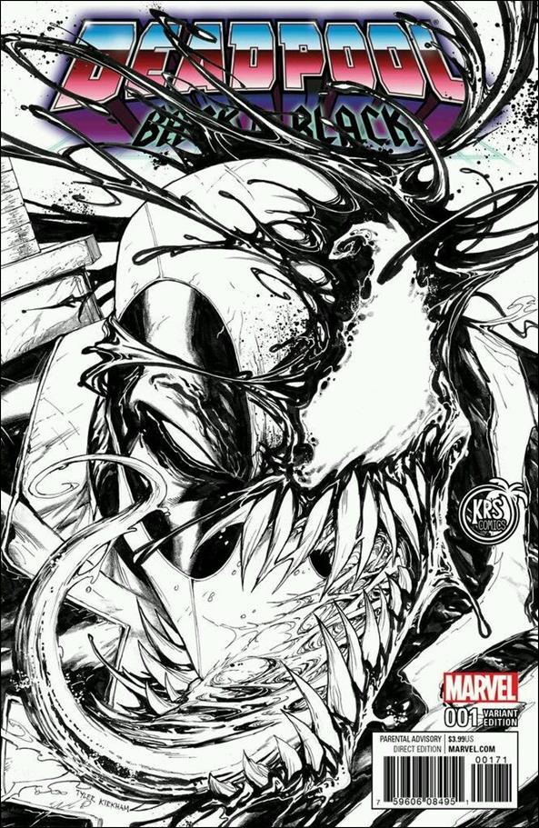 Deadpool: Back in Black issue 1-G Tyler Kirkham KRS Comics Black & White Cover