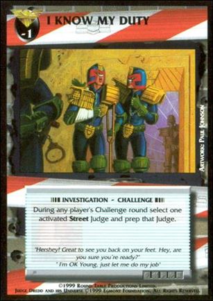 Dredd: The Card Game card 81 I Know My Duty