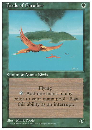 Magic the Gathering: 4th Edition (Base Set) card 234 Birds of Paradise