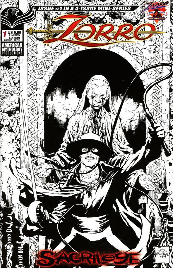 Zorro: Sacrilege issue 1-C Roy Allen Martinez Visions of Zorro Cover 1/375