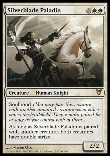 Magic the Gathering: Avacyn Restored (Base Set) card 36 Silverblade Paladin