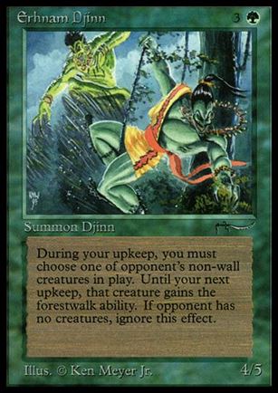 Magic the Gathering: Arabian Nights (Base Set) card 48 Erhnam Djinn