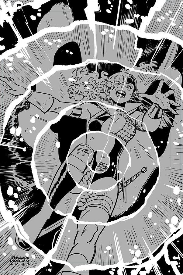 Vampirella / Red Sonja issue 6-N Leonardo Romero 1:25 Black & White Virgin Cover