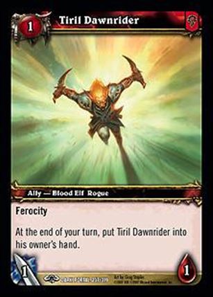 World of Warcraft: Through the Dark Portal (Base Set) card 237 Tiril Dawnrider