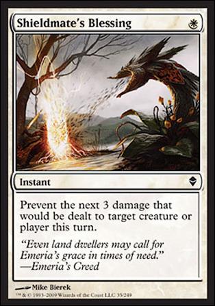 Magic The Gathering: Zendikar (Base Set) card 35 Shieldmate's Blessing
