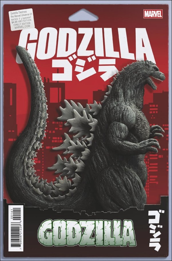 Godzilla Destroys the Marvel Universe issue 1-F John Tyler Christopher Action Figure Cover