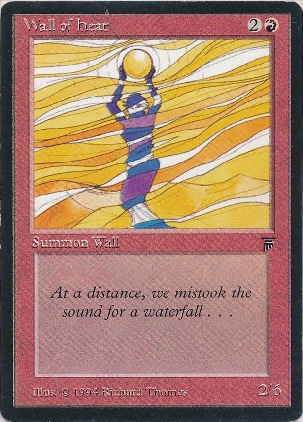 Magic the Gathering: Legends (Base Set) card 170 Wall of Heat
