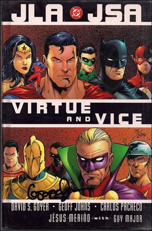 JLA/JSA: Virtue and Vice issue 1-B  Dynamic Forces (Signed by Geoff Johns) 1/299