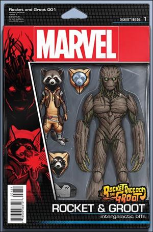 Rocket Raccoon & Groot issue 1-E John Tyler Christopher Action Figure Cover