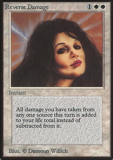 Magic the Gathering: Limited Edition Beta (Base Set) card 36 Reverse Damage