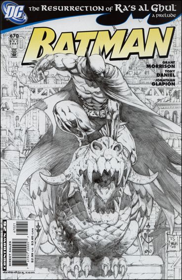 Batman (1940) issue 670-B Batman on Gargoyle 1:25 Sketch Cover