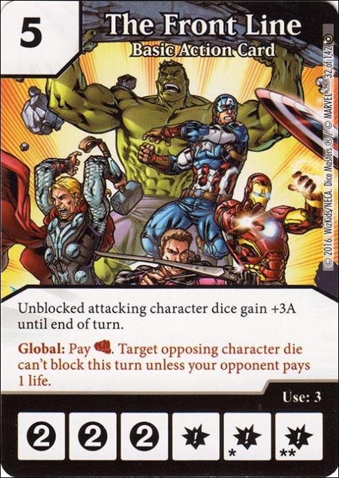 Marvel Dice Masters Civil War card 32 The Front Line: Basic Action Card