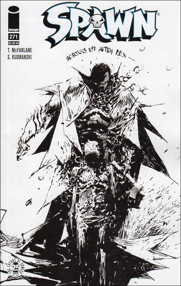 Spawn issue 271-B Ashley Wood Black and White Cover