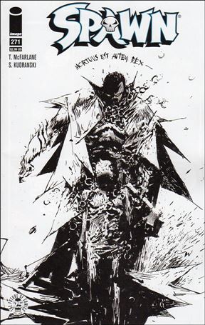 Spawn issue 271-B Ashley Wood Black and White Cover