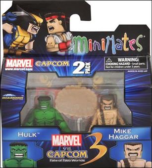 Marvel vs Capcom 3 Minimates figure 2 Hulk and Mike Haggar