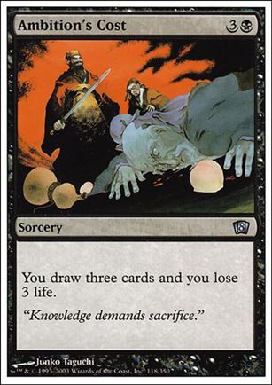 Magic the Gathering: 8th Edition (Base Set) card 118 Ambition's Cost