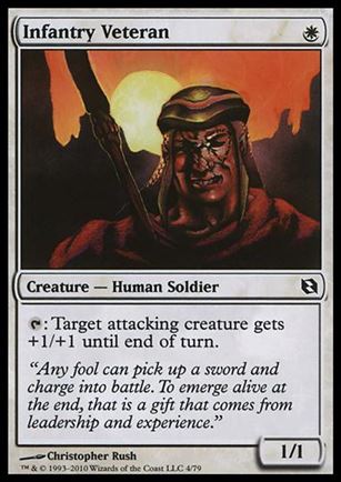 Magic the Gathering: Duel Decks: Elspeth vs. Tezzeret (Base Set) card 4 Infantry Veteran