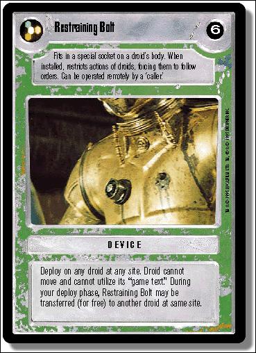 Star Wars: Premiere Limited (Base Set) card 200 Restraining Bolt