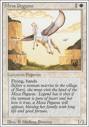 Magic the Gathering: Revised (Base Set) card 28 Mesa Pegasus
