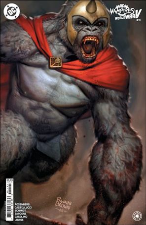 DC vs. Vampires: World War V issue 11-B Ryan Brown Cardstock Cover