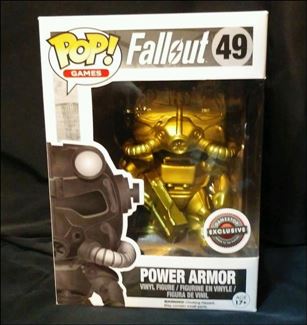POP! Games figure 49-D Power Armor (Gold GameStop Exclusive)