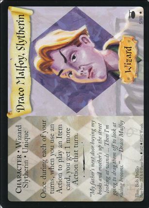 Harry Potter: Diagon Alley (Base Set) card 5 Draco Malfoy, Slytherin