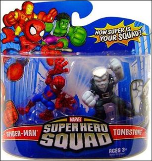Marvel Super Hero Squad figure 52 Spider-Man (Crawling) and Tombstone