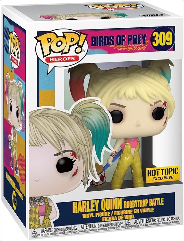 POP! Heroes figure 309 Harley Quinn Boobytrap Battle Hot Topic Exlcusive