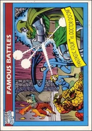Marvel Universe: Series 1 (Base Set) card 90 Fantastic Four vs Doctor Doom