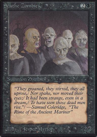 Magic the Gathering: Limited Edition Alpha (Base Set) card 125 Scathe Zombies
