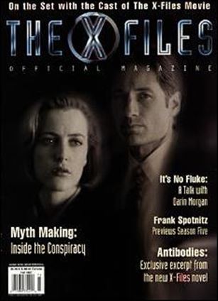 Official X-Files Magazine Volume 1 issue 3 Fox Mulder & Dana Scully Cover