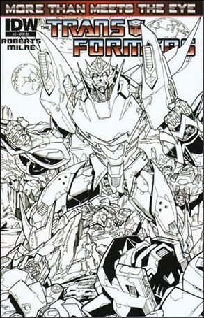 Transformers: More Than Meets the Eye (2012) issue 2-C Alex Milne 1:10 Black and White Cover