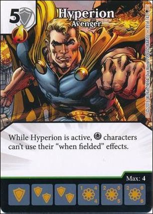 Marvel Dice Masters Age of Ultron  card 85 Hyperion: Avenger