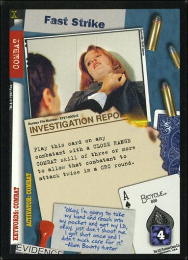 X-Files: The Truth Is Out There (Base Set) card XF97-0005v2 Fast Strike